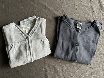 Lot de 2 gilets petite fille 