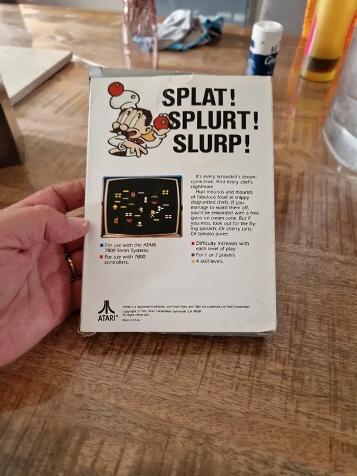 Boite et notice du jeu atari 7800 food fight - photo numéro 2