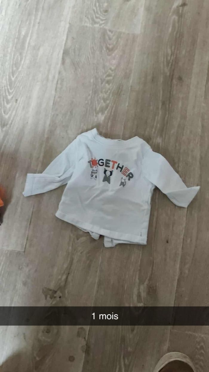 Maillot manches longues 1 mois - photo numéro 2