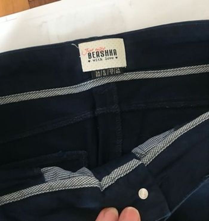Pantalon Bershka bleu marine - photo numéro 3