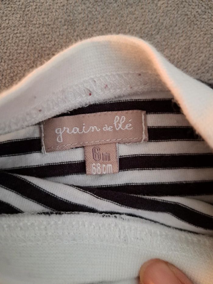 T-shirt manche longue 6 mois grain de blé - photo numéro 4