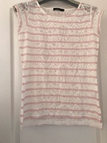 Teeshirt rayé en transparence