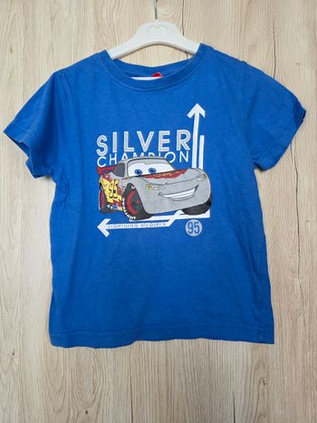 TEE-SHIRT GARÇON 👦 DISNEY PIXAR THE CARS BLEU TAILLE 6ANS