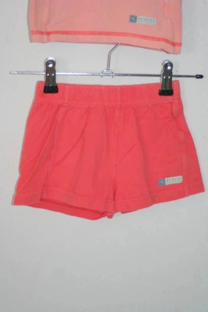 Ensemble tee shirt manches longues corail + short Domyos - photo numéro 2