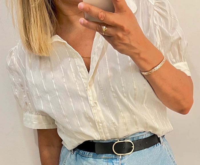 Chemise manches courtes à rayures