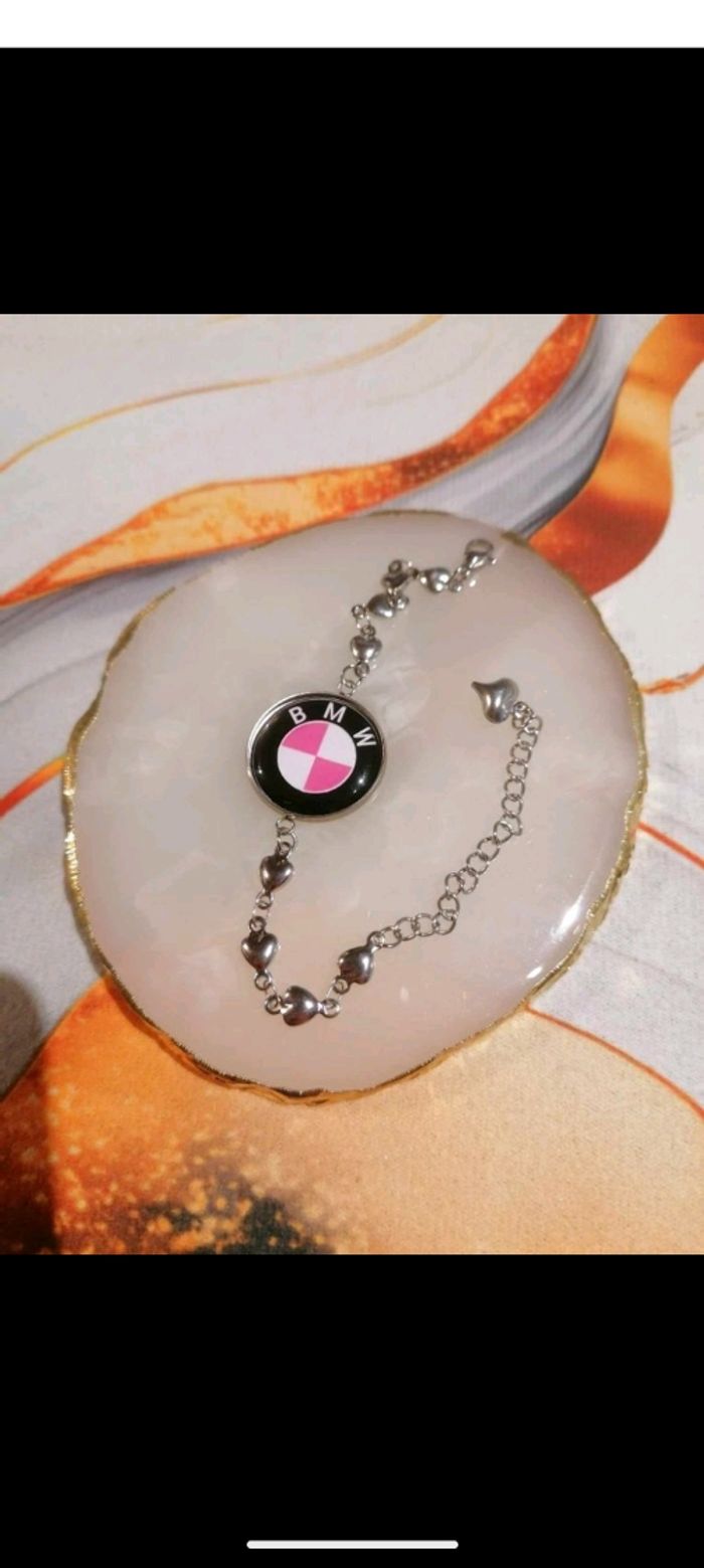 Bracelet coeur bmw rose