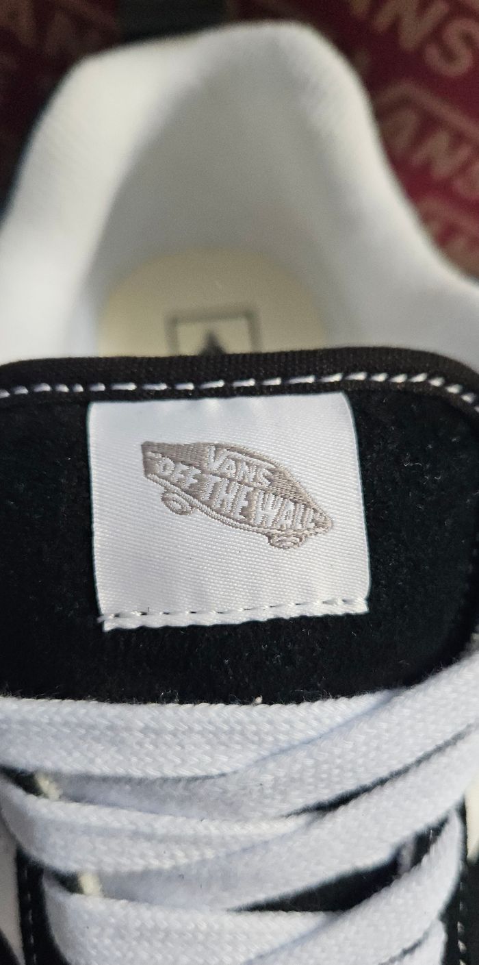 Baskets Vans Knu Skool femme cuir noire et blanche taille 36 - photo numéro 8