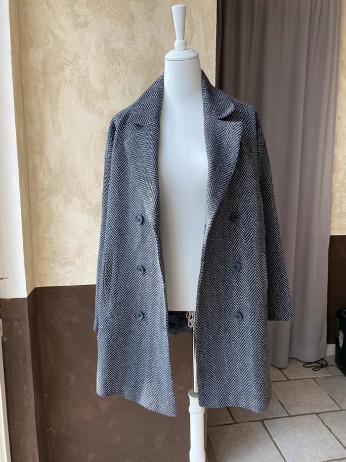 Manteau mi long à chevrons Garcia Jeans S - photo numéro 2
