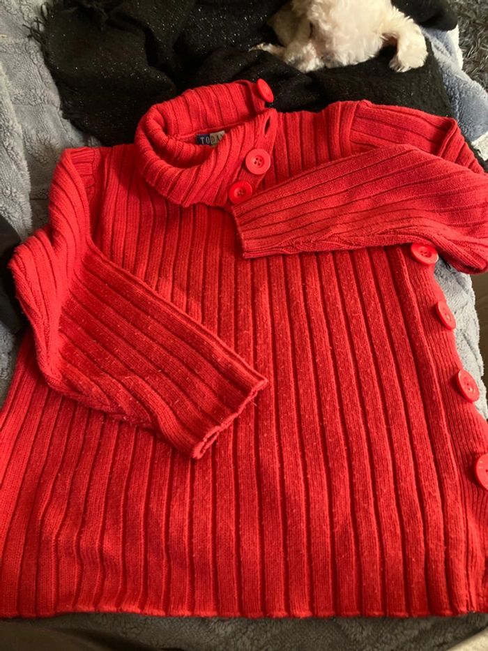 Pull col roulé vert baudet taille 14 ans