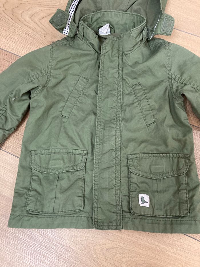 Veste kaki mi saison à capuche amovible - photo numéro 3