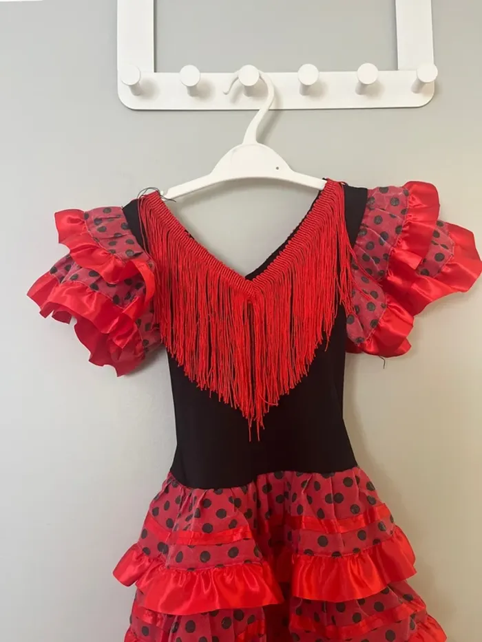 Déguisement robe flamenco en taille 3 / 4 ans - photo numéro 2