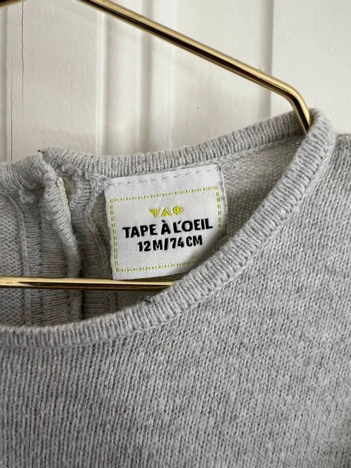 Pull fin gris tao 12 mois - photo numéro 2