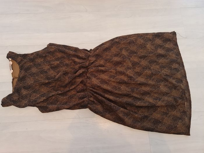 Robe marron kaki noire doublée Garcia Jeans Taille 36 - photo numéro 8