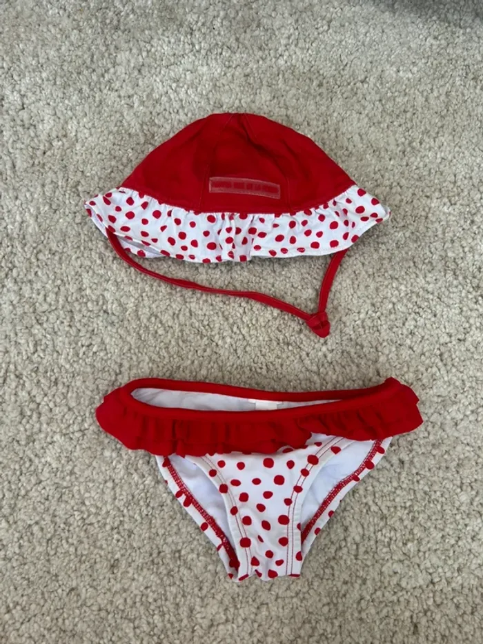 Lot chapeau et maillot de bain rouge fille - 6 mois - Agatha Ruiz de la Prada - photo numéro 8