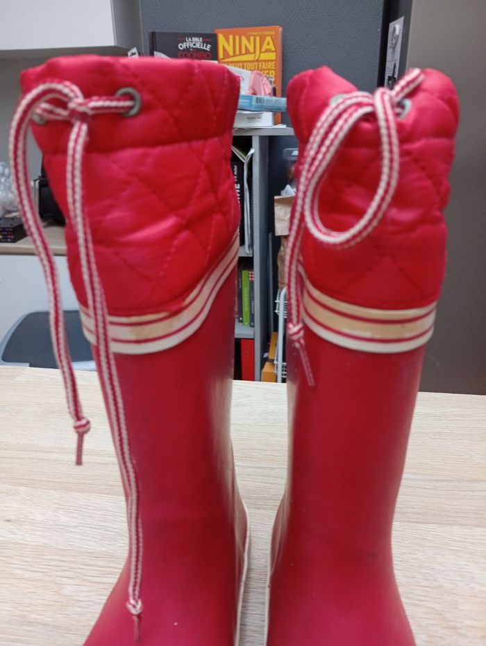 Bottes de pluie rouge Vertbaudet Taille 32 - photo numéro 2