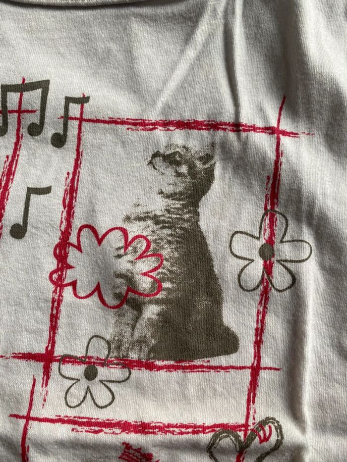 Tee shirt manches longues 6ans lapin et chat - photo numéro 4