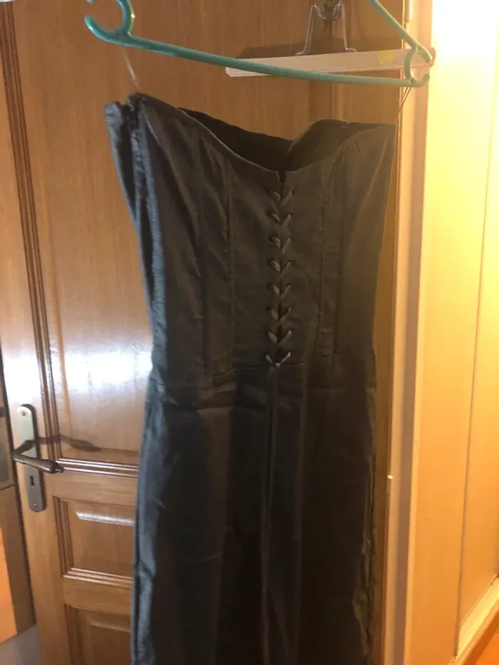 Robe de soirée bustier longue grise - photo numéro 3