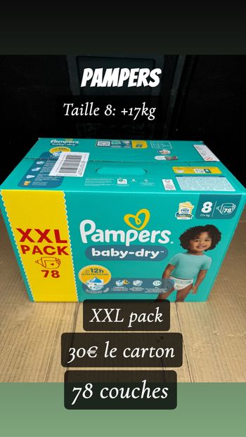78 couches Pampers Taille 8