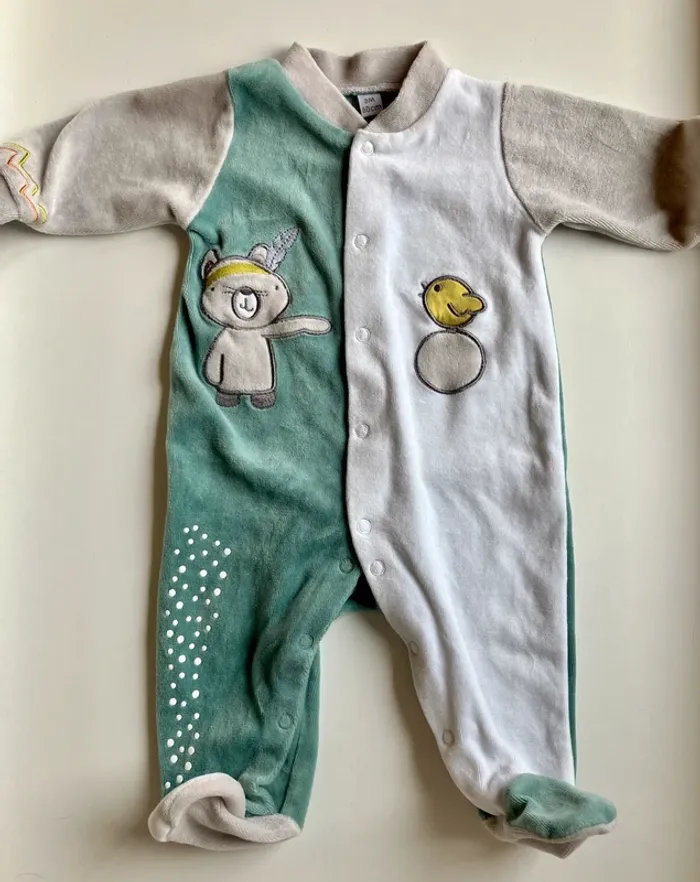 Lot de 2 grenouillères bébé - photo numéro 2