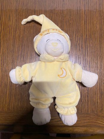 Doudou Gipsy Baby bear Peluche ours jaune 30 cm