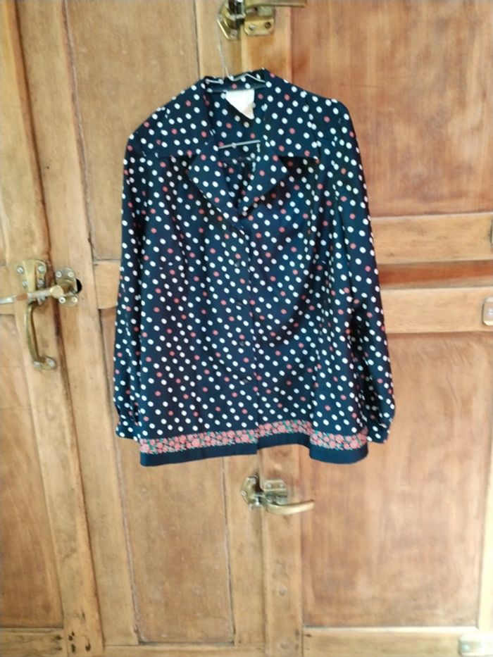 Blouse à pois vintage