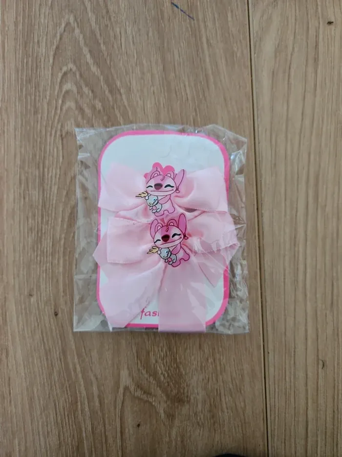 Barrettes Stitch rose - photo numéro 3