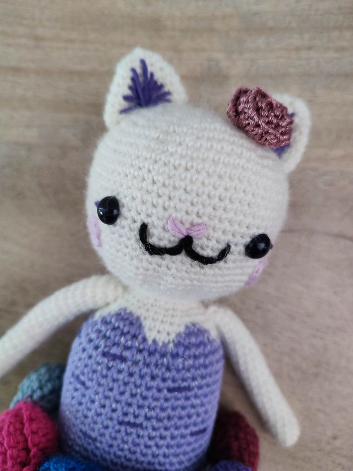 Doudou chat sirène - photo numéro 3