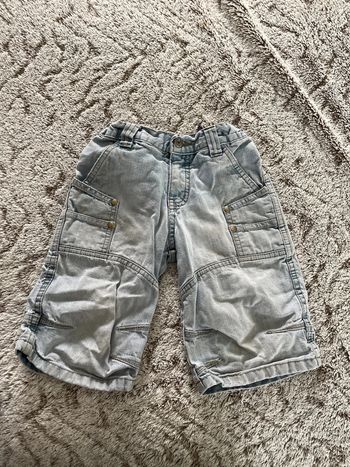 Short en jean été garçon réglable à la taille