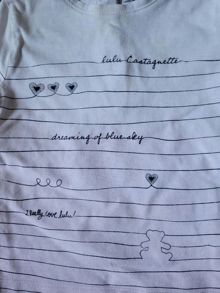 T-shirt manches longues Lulu Castagnette taille 12 mois - photo numéro 3