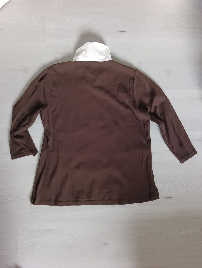 Ensemble haut Toscane+ jean blanc taille 48 - photo numéro 3