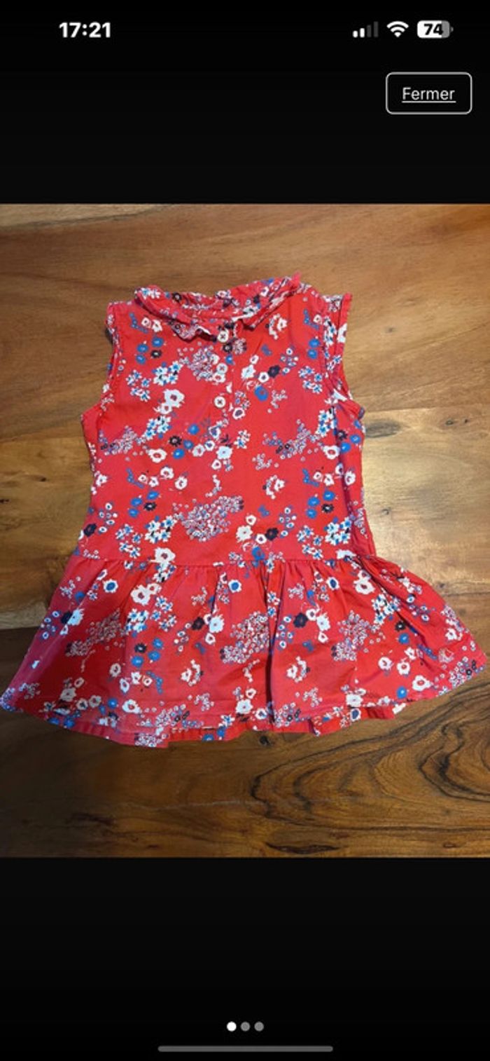 Robe rouge petit bateau 12 mois