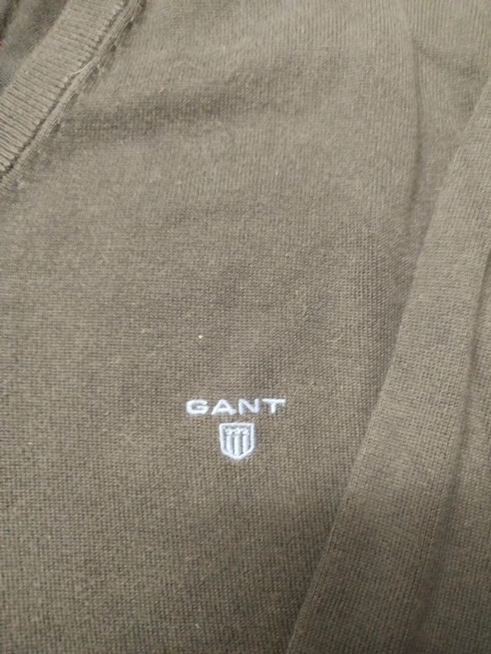 Pull fin col V noir - Gant - XL - photo numéro 2