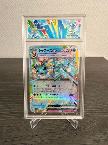 Aquali ex (Vaporeon) JP – Carte Pokémon gradée Collect Aura 9.5 – Terastal Festival / SV8A 031/187 R