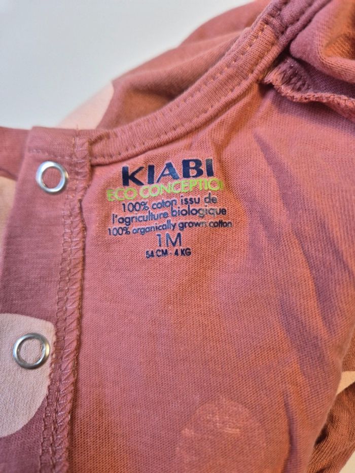 T-shirt blouse manches longues Kiabi taille 1 mois 54 cm - photo numéro 4