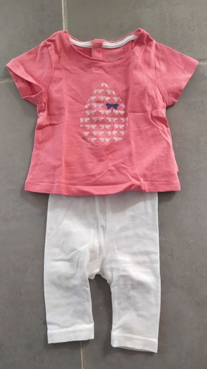 Ensemble Obaïbi bébé fille été 1 mois