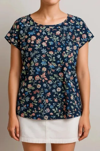 Haut fleuri taille XL marque Christy