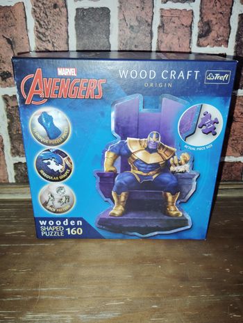 Puzzle en bois 160 pièces Thanos sur trône Marvel 