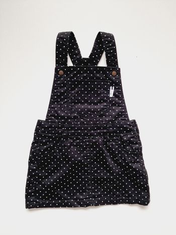 Kiabi - Robe salopette - Noir à pois blancs (18 mois)