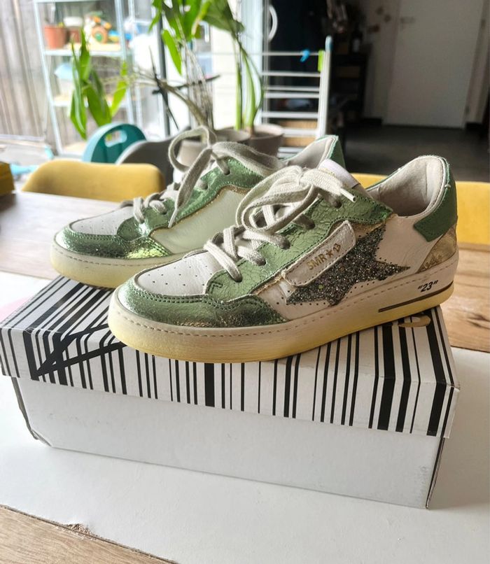 Baskets basses ALE vert / blanc pointure 37 - photo numéro 2