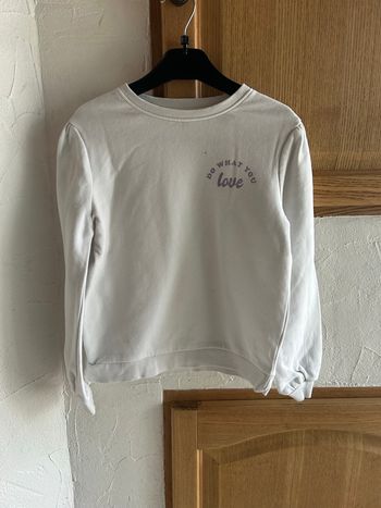 Sweat blanc 10 ans Kiabi