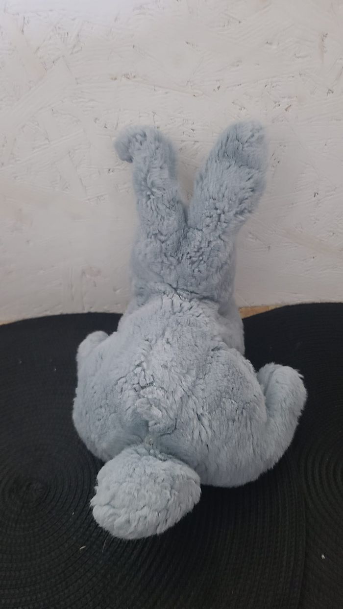 doudou lapin couché bleu vintage histoire d'ours - photo numéro 5