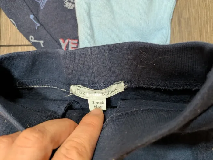 Lot 6 pantalons garçons 3 mois chaud très bon état lupilu obaidi tex mes petits cailloux - photo numéro 3