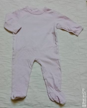 Vertbaudet pyjama coton violet clair 6 mois