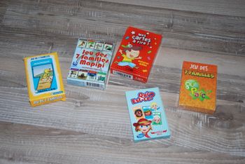 Lot 5 jeux de carte et voyage enfant camping van vacances calendrier de l'avent