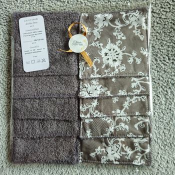 10 lingettes lavables 12x12 cm 