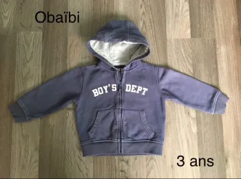 Sweat à capuche zippé Obaïbi 3 ans