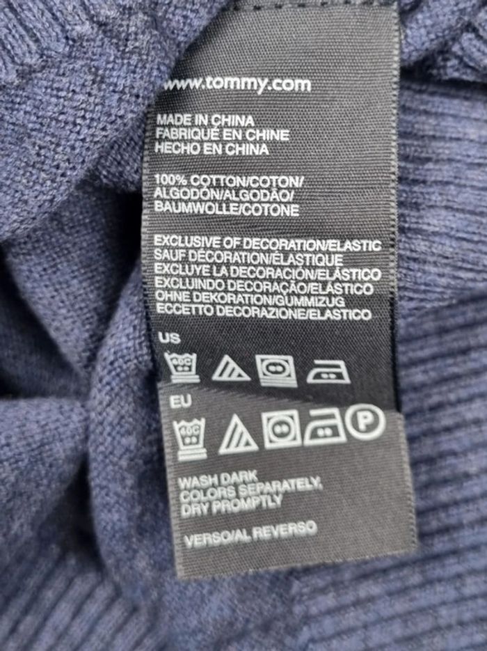 Pull col V Tommy Hilfiger bleu, L Hommes - photo numéro 7