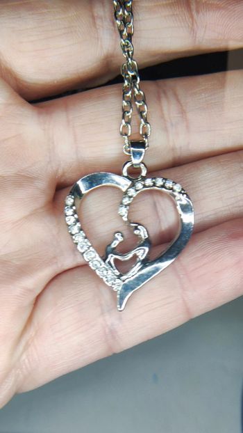 Collier amour coeur strass