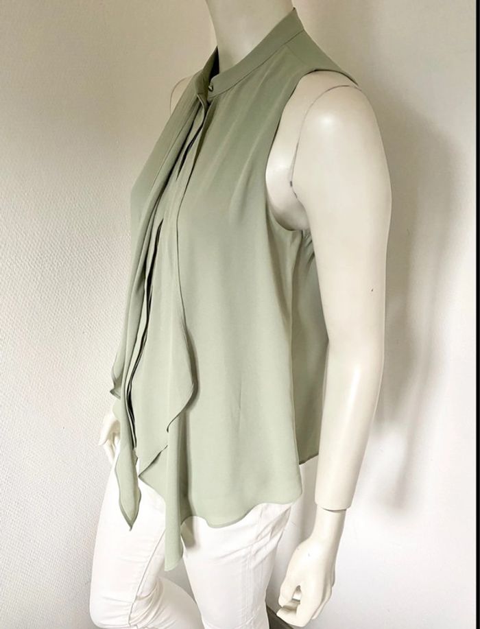 Blouse fluide asymétrique – Mango – Vert sauge – Taille S – Excellent état - photo numéro 5