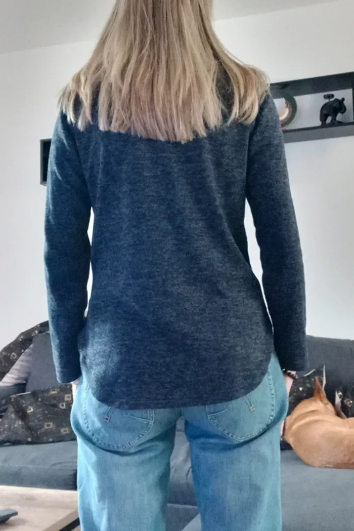 Pull femme bleu T.M - photo numéro 5